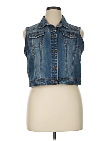 City Chic Denim Vest (view 1)