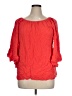 Curations 100% Rayon Red 3/4 Sleeve Blouse Size XL - photo 1