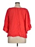 Curations 100% Rayon Red 3/4 Sleeve Blouse Size XL - photo 2