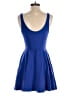 Express Solid Blue Cocktail Dress Size S - photo 2