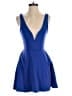 Express Solid Blue Cocktail Dress Size S - photo 1