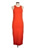 Leith Solid Orange Casual Dress Size M - photo 1