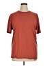 Theory Solid Brown Short Sleeve T-Shirt Size XL - photo 1