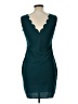 Shein Solid Teal Cocktail Dress Size L - photo 2