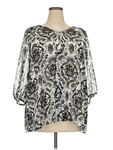 Lane Bryant Outlet 3/4 Sleeve Blouse (view 1)