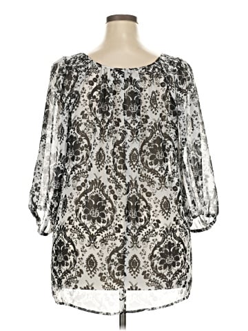 Lane Bryant Outlet 3/4 Sleeve Blouse (view 2)