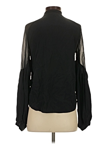 7 For All Mankind Long Sleeve Silk Top (view 2)