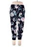 Soho 100% Polyester Floral Blue Sweatpants Size M - photo 1