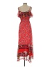 One September 100% Polyester Floral Red Casual Dress Size XS - photo 2