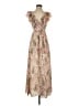 Kivari Paisley Brown Pink Casual Dress Size 4 - photo 1