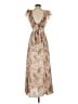Kivari Paisley Brown Pink Casual Dress Size 4 - photo 2