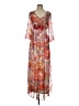 Lucky Brand 100% Rayon Orange Casual Dress Size S - photo 1