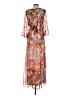 Lucky Brand 100% Rayon Orange Casual Dress Size S - photo 2