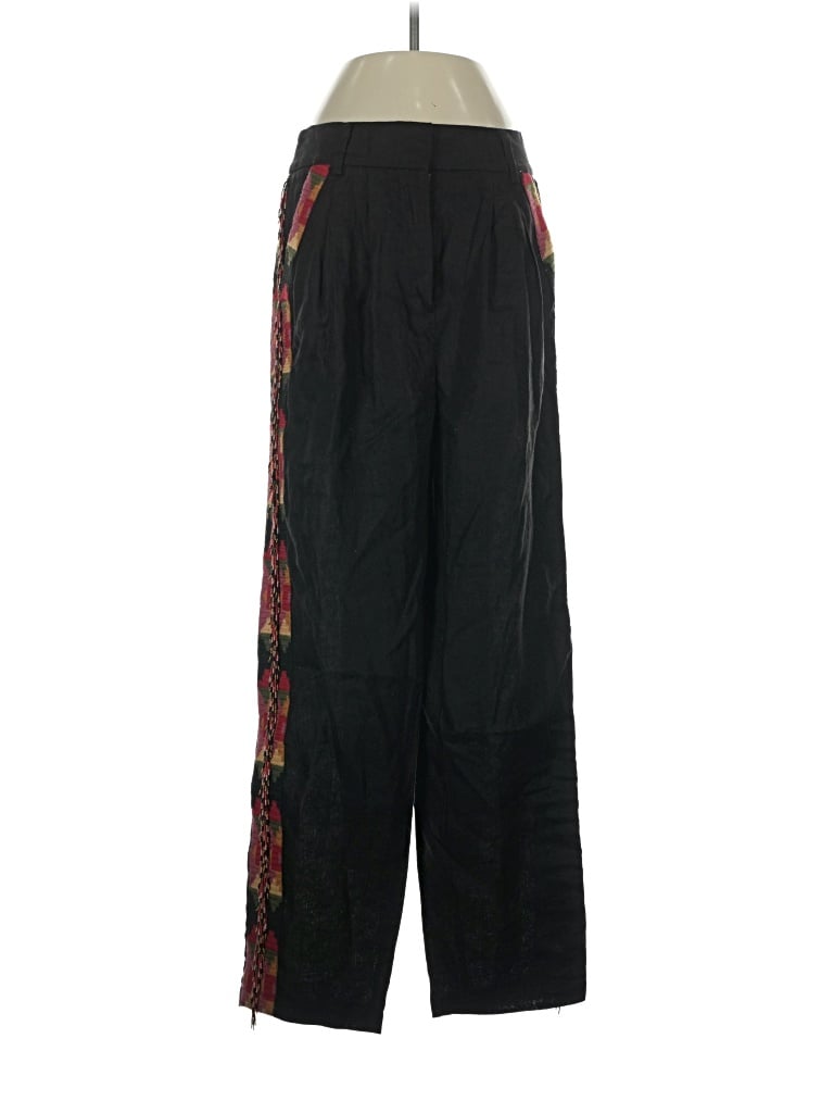 Pre-owned Farm Rio Linen Pants In Black