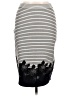 A.L.C. Stripes Gray Casual Skirt Size L - photo 1