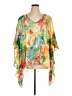 Bali 100% Polyester Green 3/4 Sleeve Blouse Size XL - photo 1