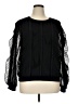 Daniel Rainn 100% Polyester Black Long Sleeve Blouse Size XL - photo 1