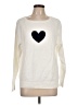 Talbots Outlet 100% Cotton Hearts Ivory Pullover Sweater Size L - photo 1