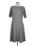 Croft & Barrow Houndstooth Gray Casual Dress Size L - photo 1