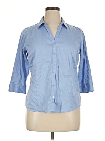 Dana Buchman 3/4 Sleeve Button-Down Shirt (view 1)