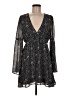LUCCA 100% Polyester Paisley Black Casual Dress Size M - photo 1