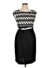DressBarn 100% Polyester Chevron-herringbone Black Cocktail Dress Size 16 Petite - photo 1