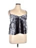 Topshop Silver Sleeveless Top Size 6 - photo 1