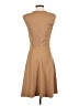 Magaschoni Solid Tan Casual Dress Size 4 - photo 2