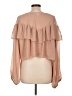Le Lis 100% Polyester Tan 3/4 Sleeve Blouse Size L - photo 2