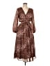 Ranna Gill 100% Polyester Animal Print Brown Cocktail Dress Size L - photo 1
