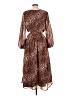 Ranna Gill 100% Polyester Animal Print Brown Cocktail Dress Size L - photo 2
