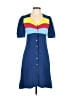 STAUD 100% Polyester Color Block Blue Casual Dress Size 8 - photo 1