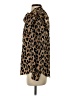 Kate Spade New York 100% Polyester Animal Print Brown Long Sleeve Blouse Size XS - photo 5