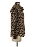 Kate Spade New York 100% Polyester Animal Print Brown Long Sleeve Blouse Size XS - photo 4