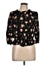 1.State 100% Viscose Black 3/4 Sleeve Blouse Size L - photo 1