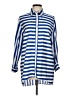 Ravel Stripes Blue 3/4 Sleeve Button-Down Shirt Size M - photo 1