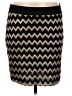 Buttons Chevron-herringbone Black Casual Skirt Size M - photo 1
