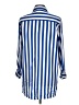 Ravel Stripes Blue 3/4 Sleeve Button-Down Shirt Size M - photo 2