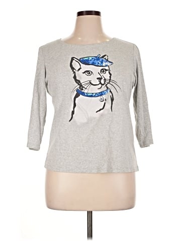 Karen Scott 3/4 Sleeve T-Shirt (view 1)