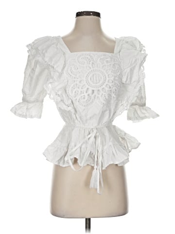 MIOU MUSE Short Sleeve Blouse (view 1)