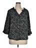 Adrienne Vittadini 100% Polyester Tweed Black 3/4 Sleeve Blouse Size XL - photo 1