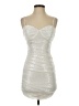 Hello Molly Metallic Silver Cocktail Dress Size 4 - photo 1