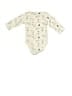 Chick Pea Print Ivory Long Sleeve Onesie Size 0-3 mo - photo 2