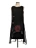 Desigual 100% Polyester Graphic Black Cocktail Dress Size EU 44 / US 14 - photo 1