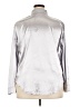 Unbranded 100% Polyester Metallic Silver 3/4 Sleeve Blouse Size XXL - photo 2