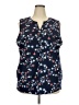 Croft & Barrow 100% Polyester Blue Sleeveless Blouse Size 2X - photo 1