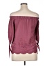 Xhilaration 100% Polyester Burgundy 3/4 Sleeve Blouse Size M - photo 2