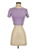 Win Win Purple Short Sleeve Turtleneck Size S - photo 1