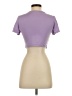 Win Win Purple Short Sleeve Turtleneck Size S - photo 2