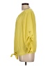 Chaus 100% Polyester Yellow 3/4 Sleeve Blouse Size L - photo 5